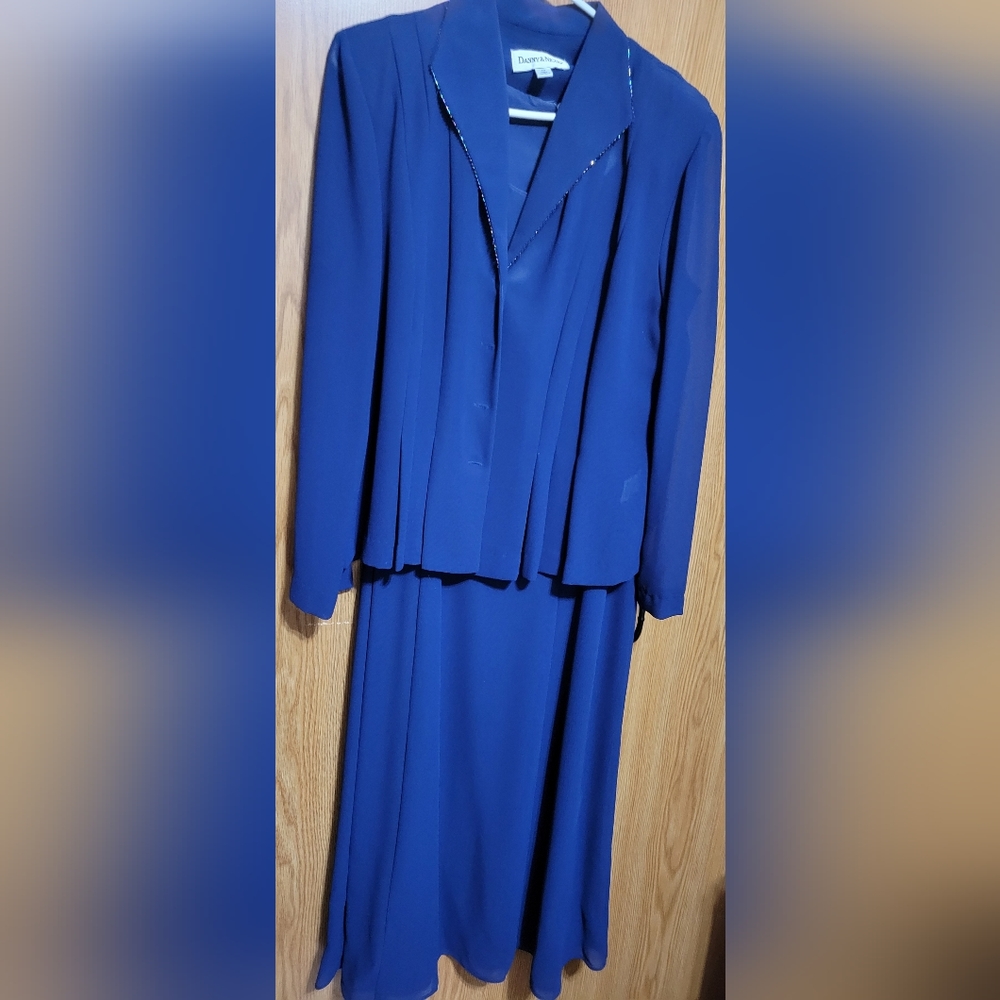 Danny & Nicole Navy Blue Dress and Jacket